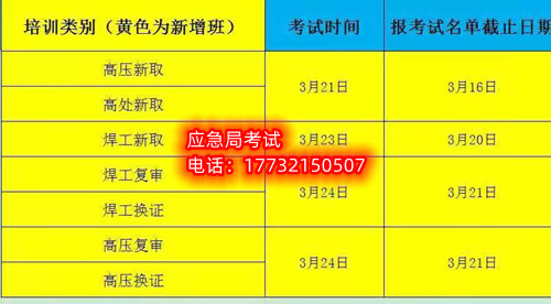 23年3月石家庄高处作业证考试时间安排出炉